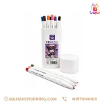 مدادرنگی اتودی ۱۲ رنگ پرودون با بسته بندی استوانه ای سفید و طرح کرومی