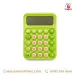 ماشین حساب فانتزی دکمه گرد مدل RZ8017MAX رنگ سبز طرح هندوانه