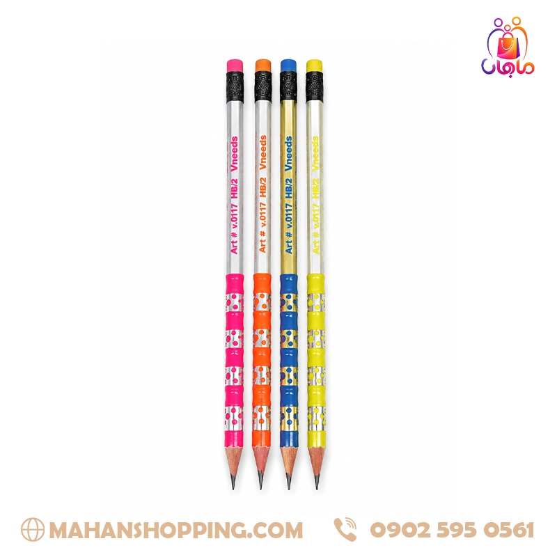 Wands Black Pencil with Eraser مداد مشکی پاککندار وندس