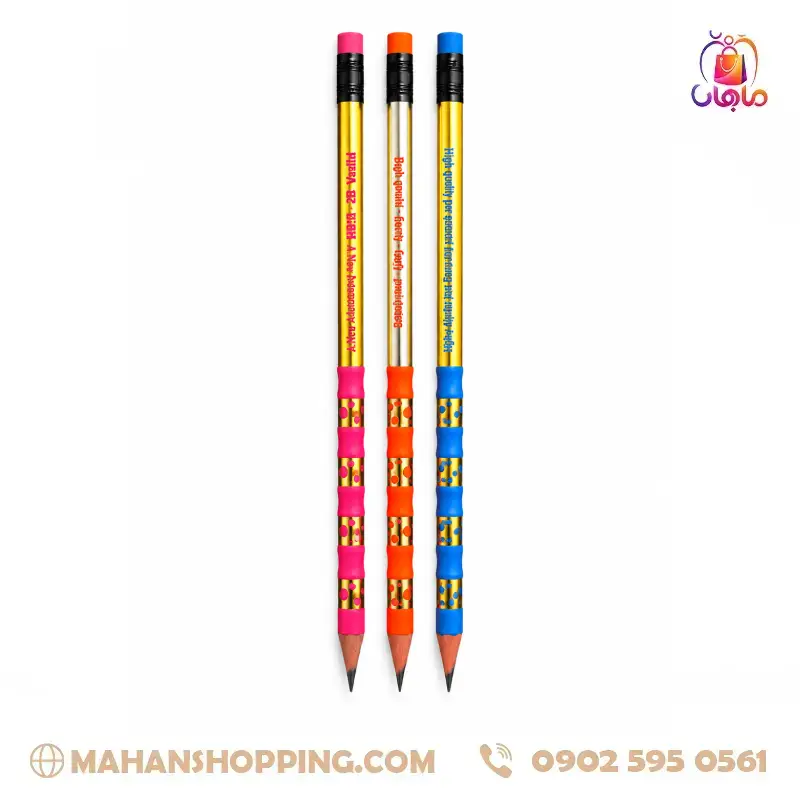 vands gold grip black pencil with eraser مداد مشکی پاکن دار وندس