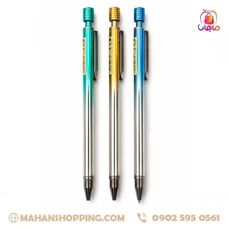 metallic knurled drafting mechanical pencil اتود فلزی مهندسی شیاردار رنگی