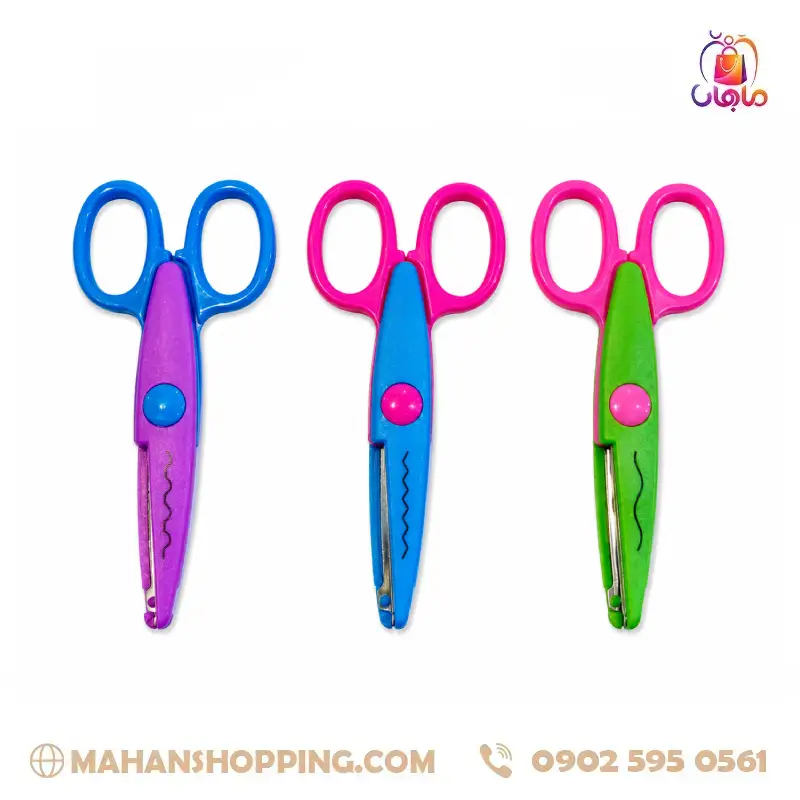 Colorful patterned scissors for crafts قیچی دالبر رنگی برای کاردستی